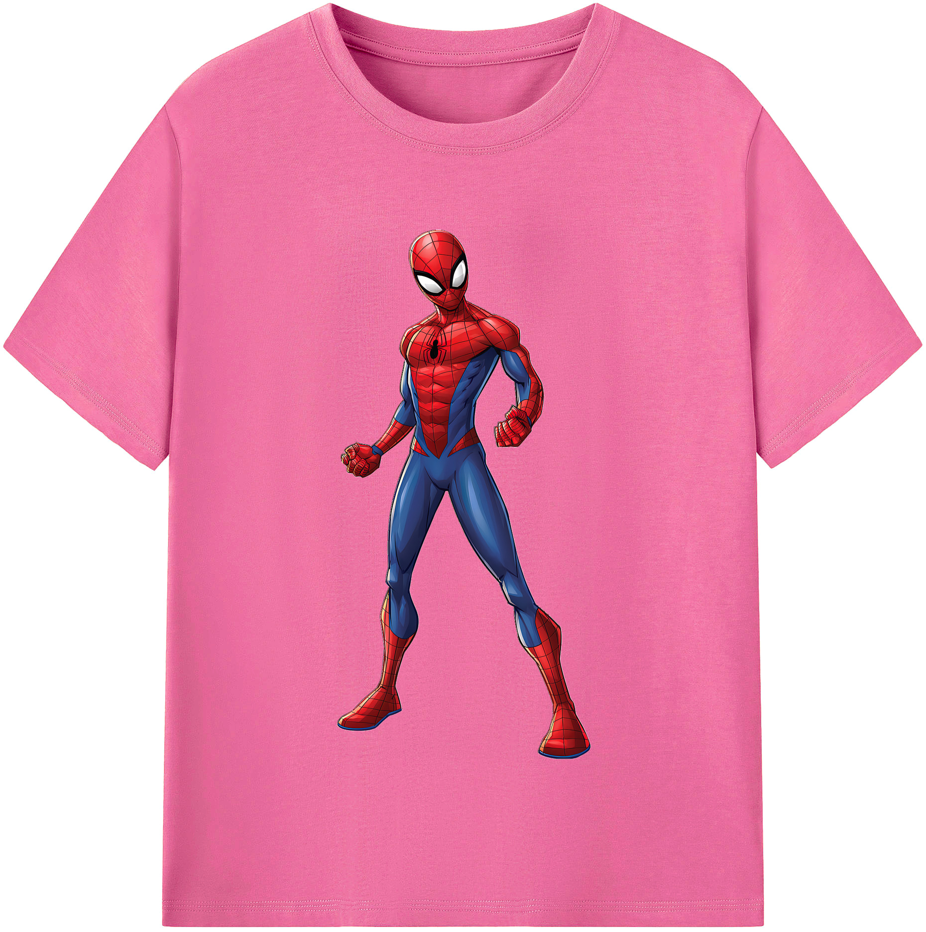 （画像用） Spider Man スパイダーマン レディースカジュアルプリントTシャツ（綿100％）